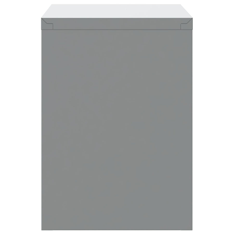 Gereedschapskast Muurbevestiging Met Gasliftdeur 50X25X35 Cm 50 cm Zwart en grijs