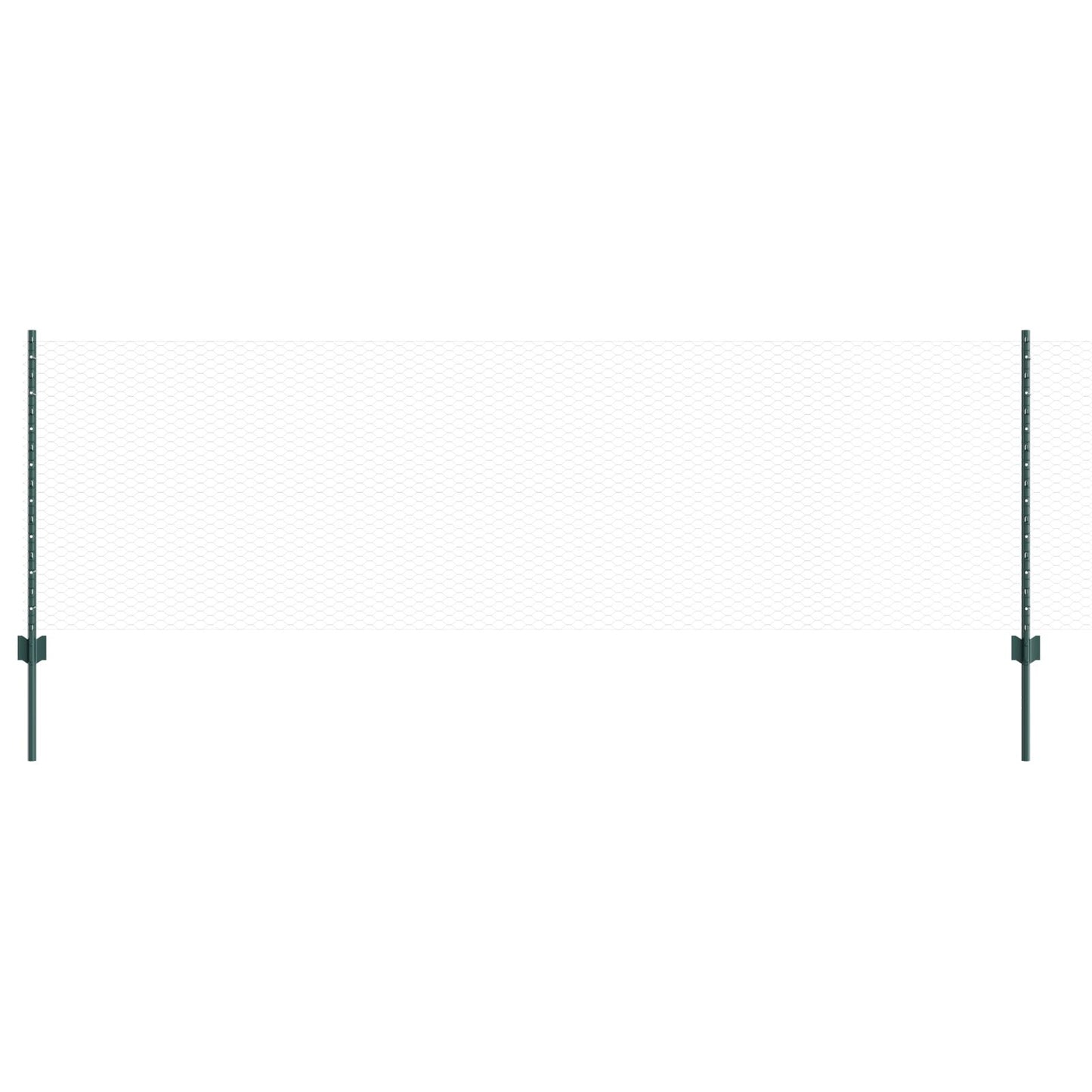 Hekpalen 5 St U-Channel Groen 80 Cm Staal,  Zeshoekig Hek Groen 0.8X10 M Staal