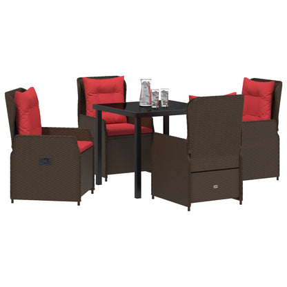 5-Delige Tuinset Bruin Poly Rattan