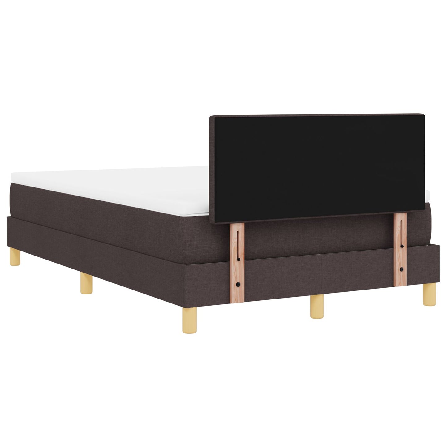 Boxspringbed Met Matras Stof Donkerbruin 120 x 200 cm Knopen met knopen