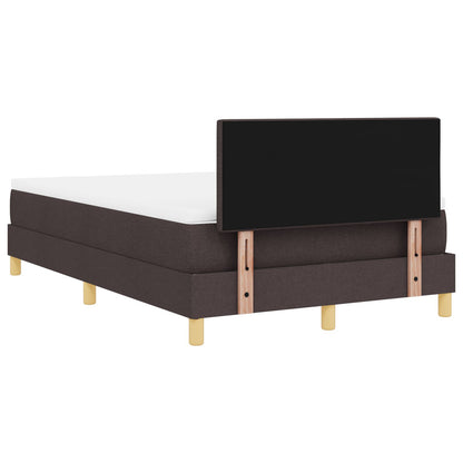 Boxspringbed Met Matras Stof Donkerbruin 120 x 200 cm Knopen met knopen