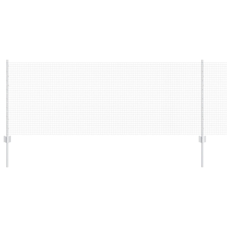 Gelaste Draadomheining Met 22 U-Palen Zilver 0.8X50 M Staal