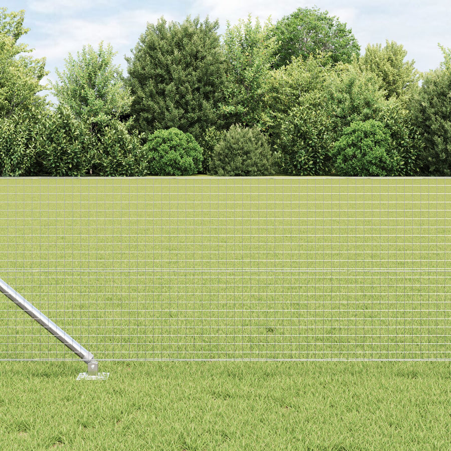 Hekpaal Set Set Van 2 Gegalvaniseerd Staal 25 X 0,5 M Duurzaam Gegalvaniseerd Staal
