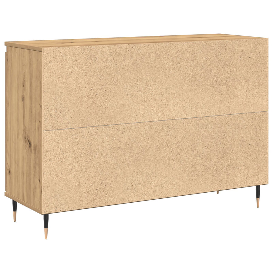 Dressoir Met Deuren & Lades Artisan Eiken 101,5X35X70 Cm