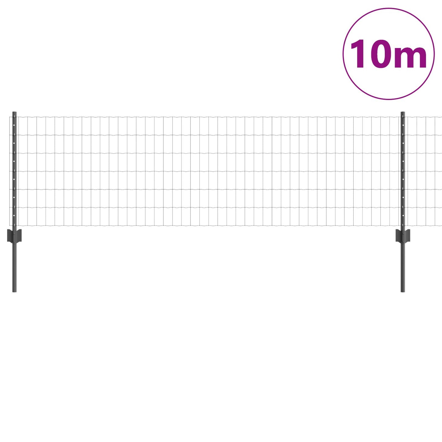 Euro Hek Met 5 U-Palen Grijs 0.6X10 M Staal