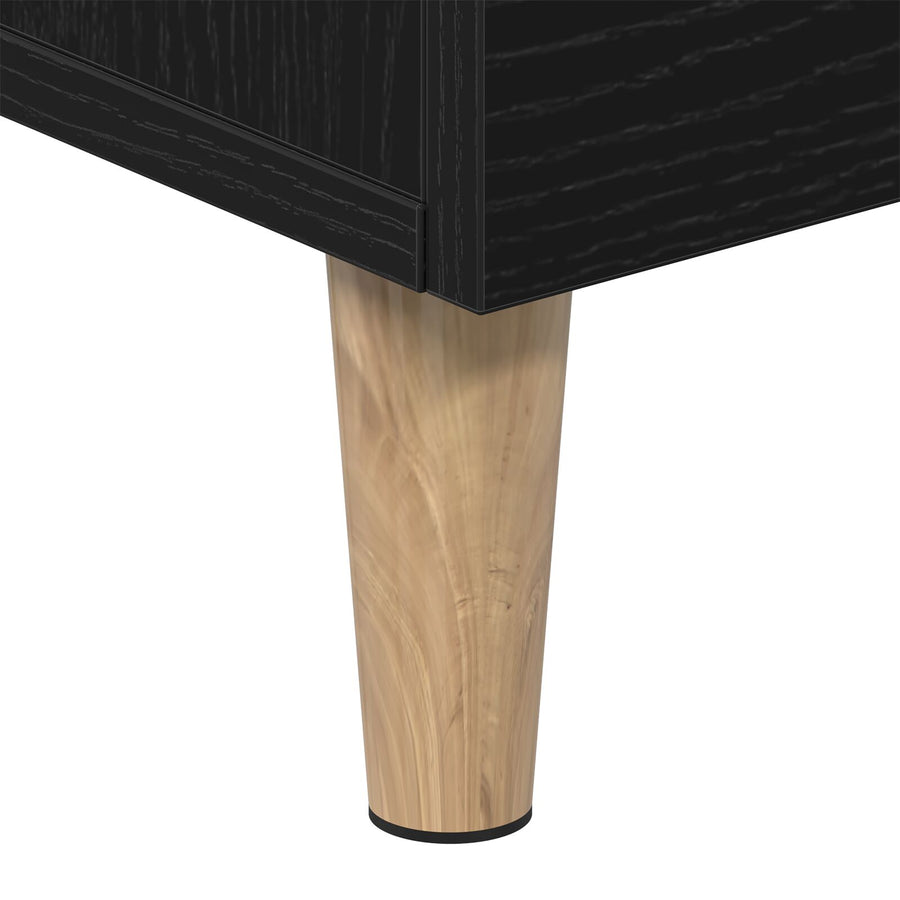 Tv-Meubel - Zwart Eiken, 150X30X50 Cm, Gemaakt Van Bewerkt Hout