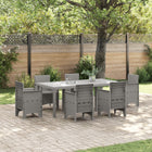Tuinstafel poly rattan lichtgrijs 200x100x73 cm