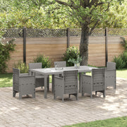 Tuinstafel poly rattan lichtgrijs 200x100x73 cm
