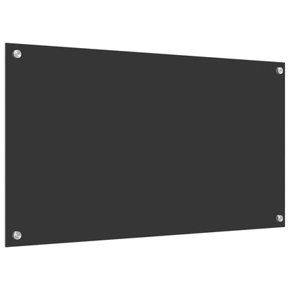 Keuken Achterwand 90X50X0,6 Cm Gehard Glas Donkergrijs 90 x 50 cm