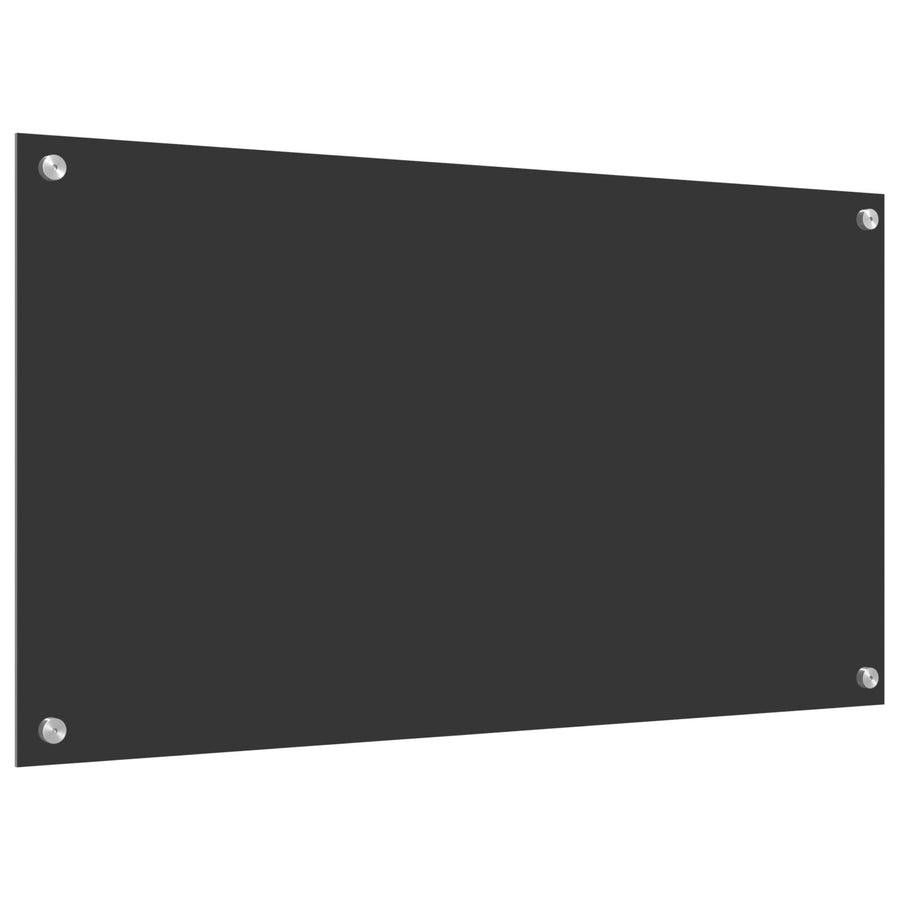 Keuken Achterwand 90X50X0,6 Cm Gehard Glas Donkergrijs 90 x 50 cm