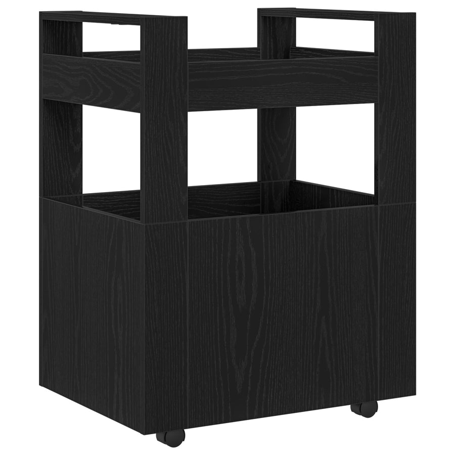 Keuken Trolley 60X45X80 Cm Gelaagd Hout Zwart eiken