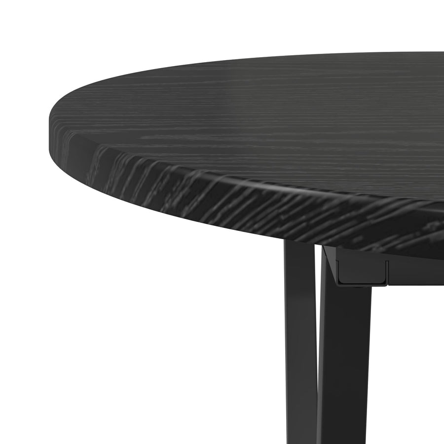 Salontafel 80X40X40,5 Cm Geengineerd Hout En Metaal Zwart eiken