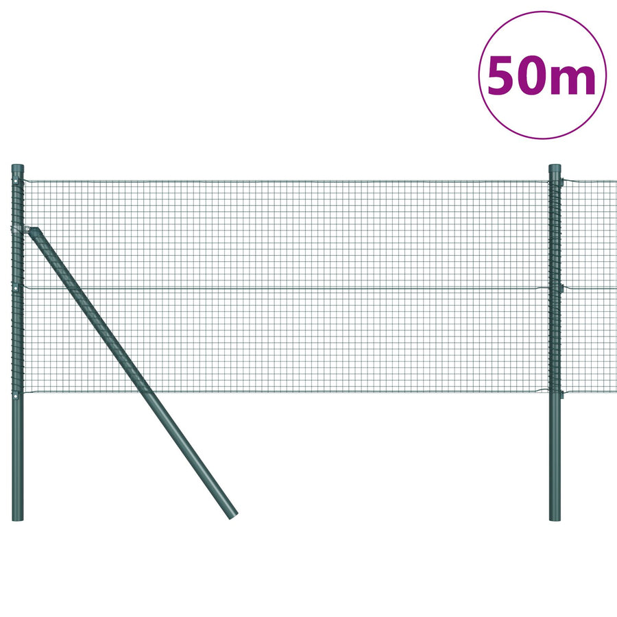 Gelast Draadhek Met 13 Posten Groen 0.6X50 M Staal Gegalvaniseerd Staal