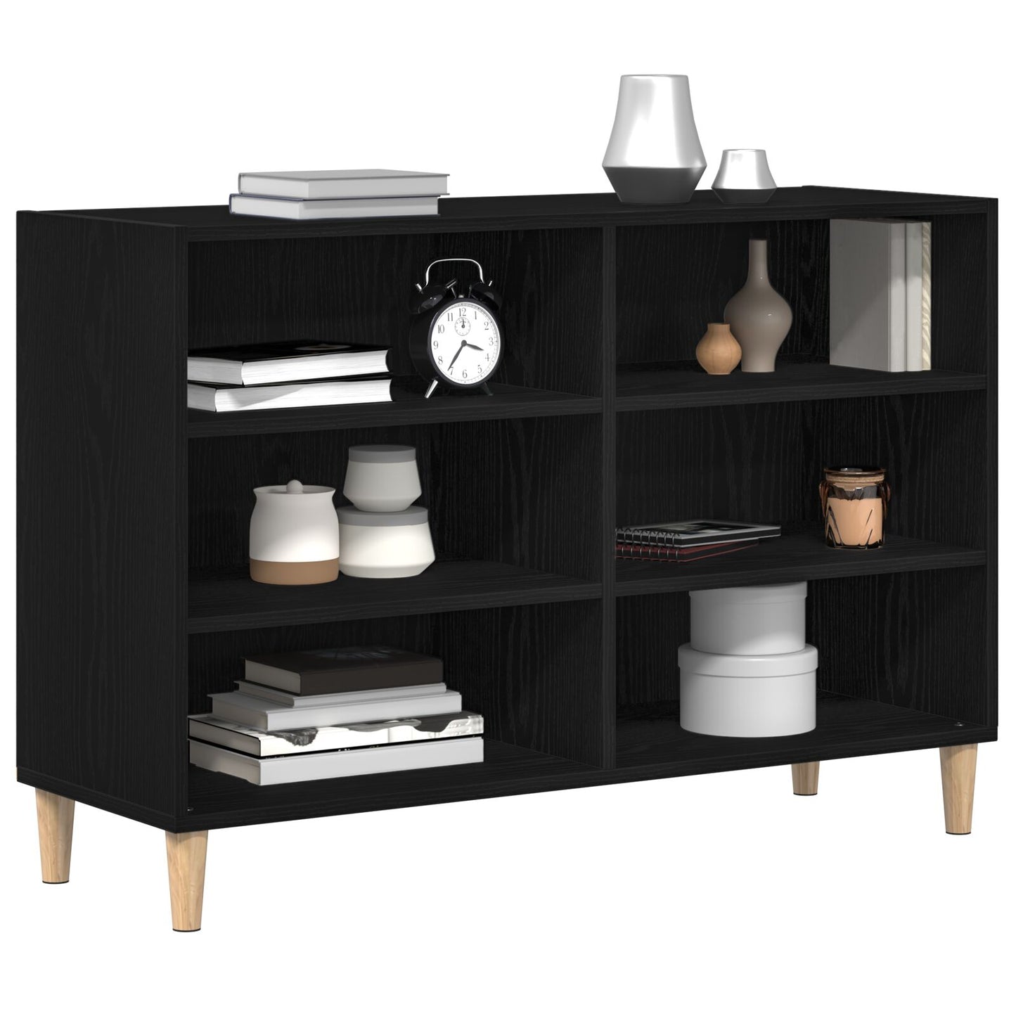 Dressoir Zwart Eiken 103,5X35X70 Cm