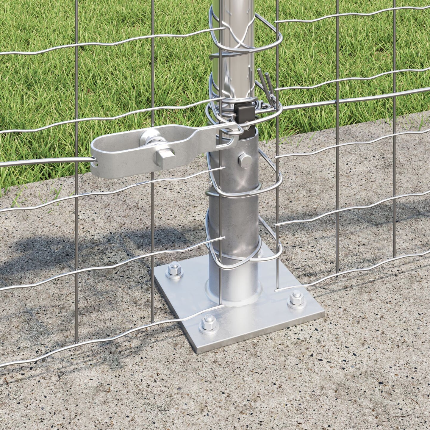 Hekpalen Set Van 52 3.2 X 3.2 X Stevig Verzinkt Staal 50 cm 52x betonnen paal