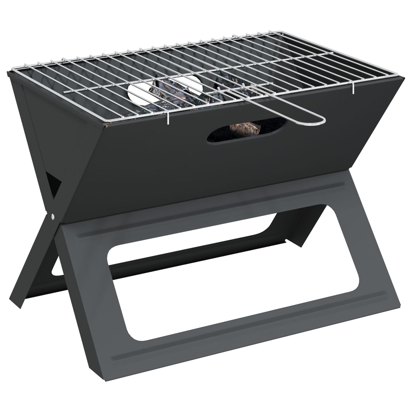 Kool Bbq Grill - Inklapbaar, Zwart, 46 X 30 X 31 Cm, Gemaakt Van Staal