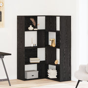 Boekenkast 2 stuks zwart eiken 140x30x140 cm