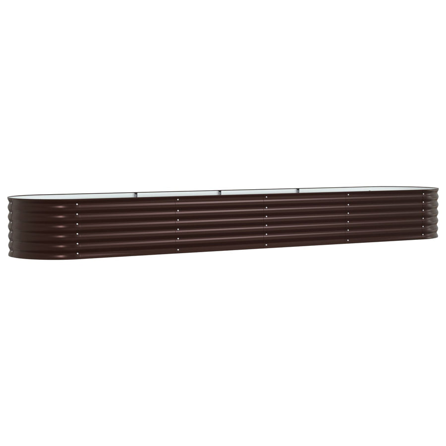 Tuin Verhoogd Bed Gegalvaniseerd Staal 400 x 80 x 44 cm Bruin