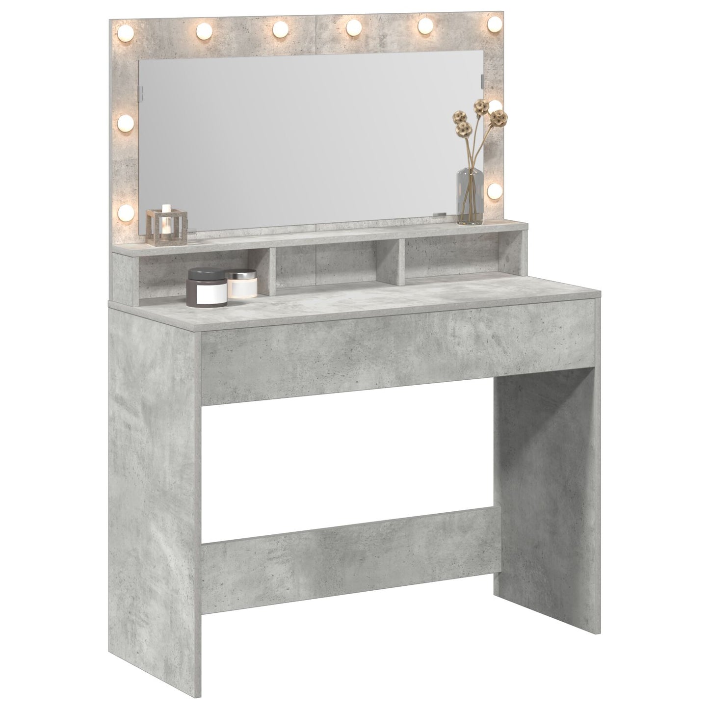 Kaptafel Met Led-Verlichting - Betonnen Grijs - Beton grijs 100 x 41 x 135 cm