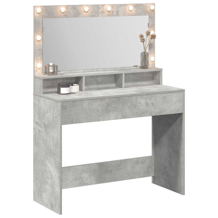 Kaptafel Met Led-Verlichting - Betonnen Grijs - Beton grijs 100 x 41 x 135 cm