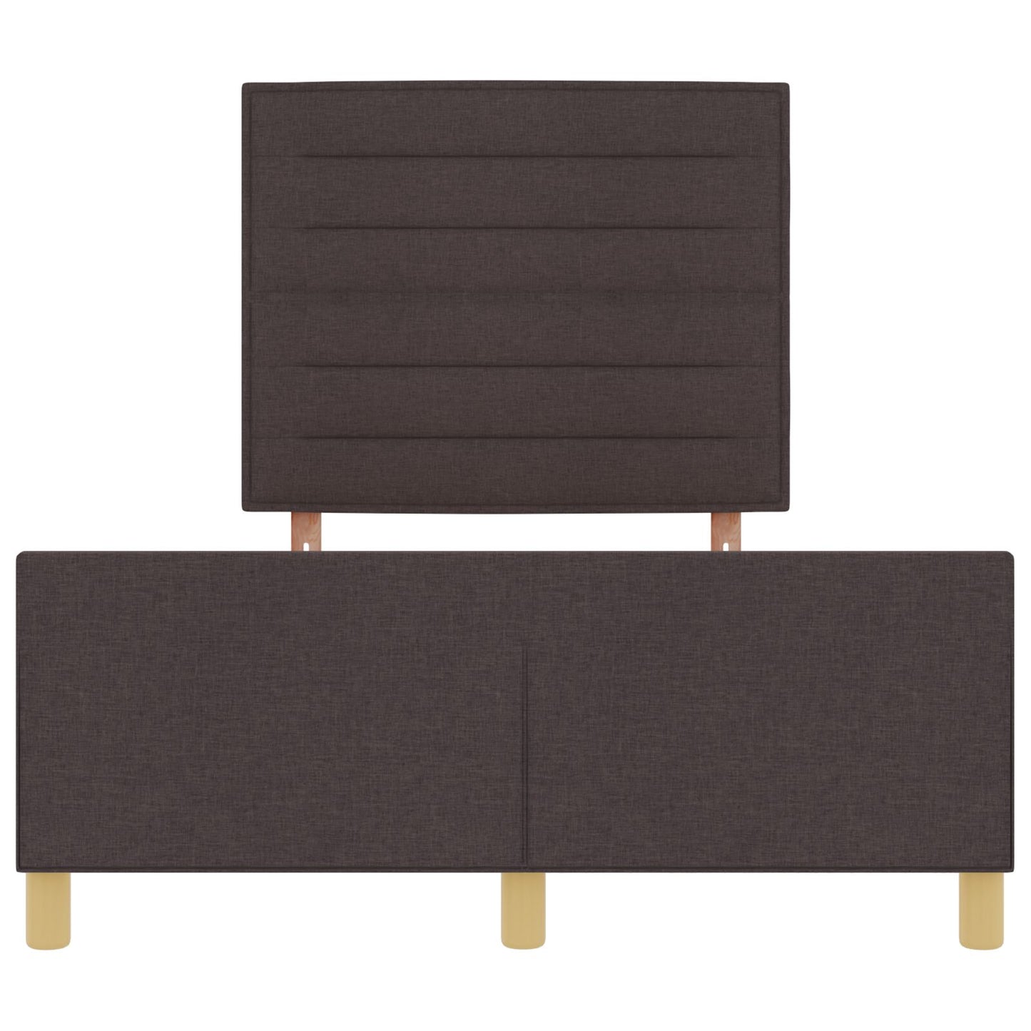Donkerbruin Stoffen Bedframe 140X190 Cm Crème