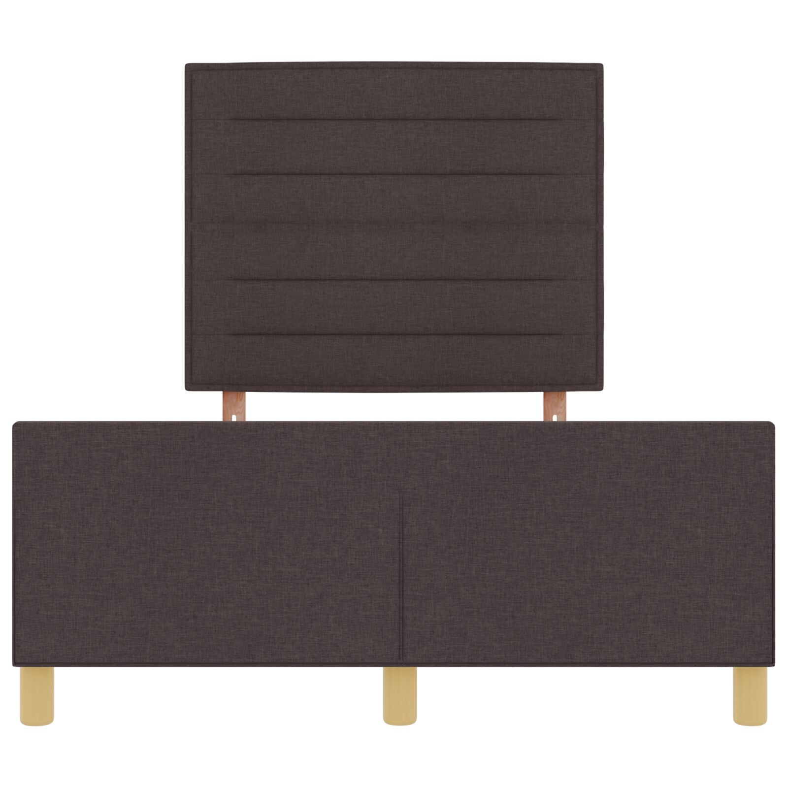 Donkerbruin Stoffen Bedframe 140X190 Cm Crème