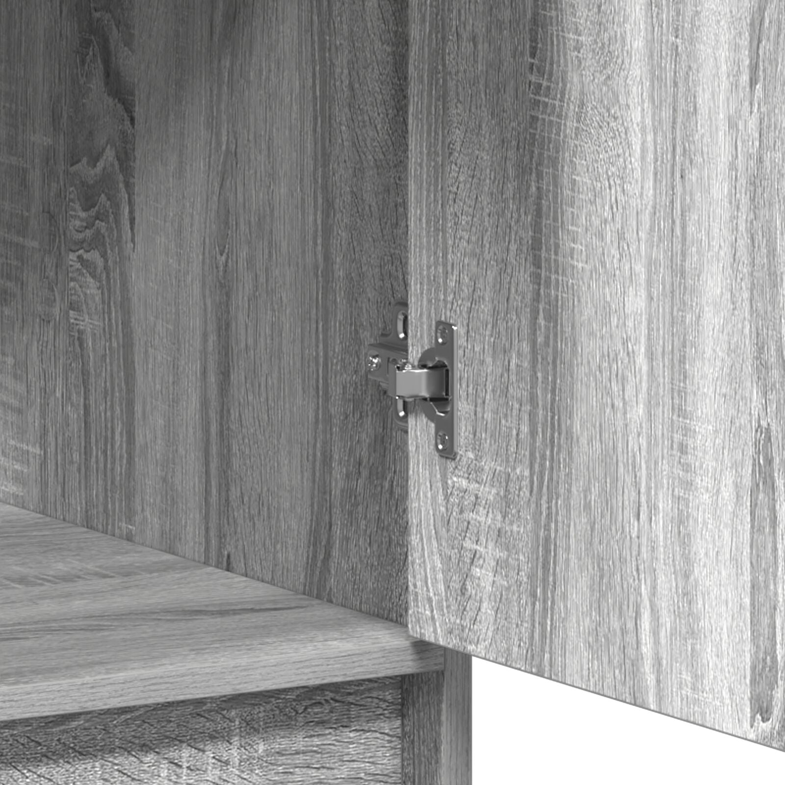 Hoge Kast 40X41X135 Cm Bewerkt Hout Grijze sonoma