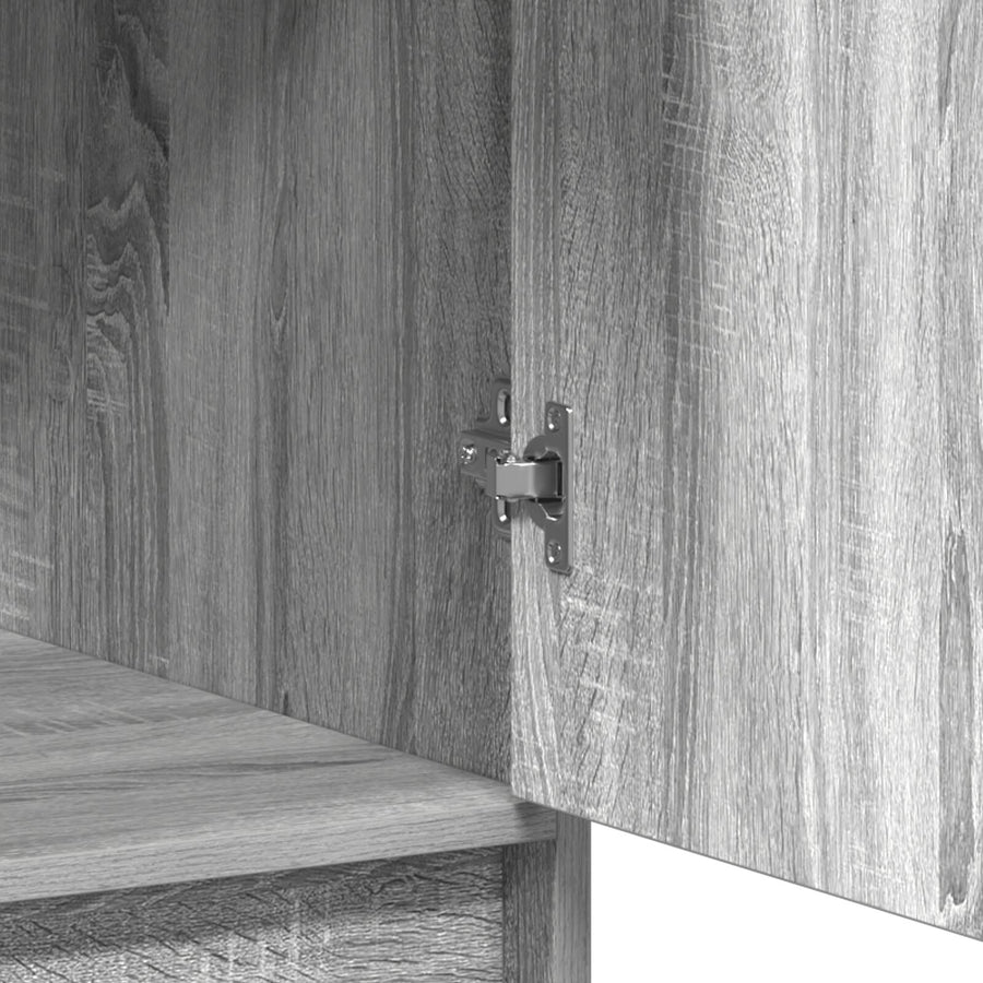 Hoge Kast 40X41X135 Cm Bewerkt Hout Grijze sonoma