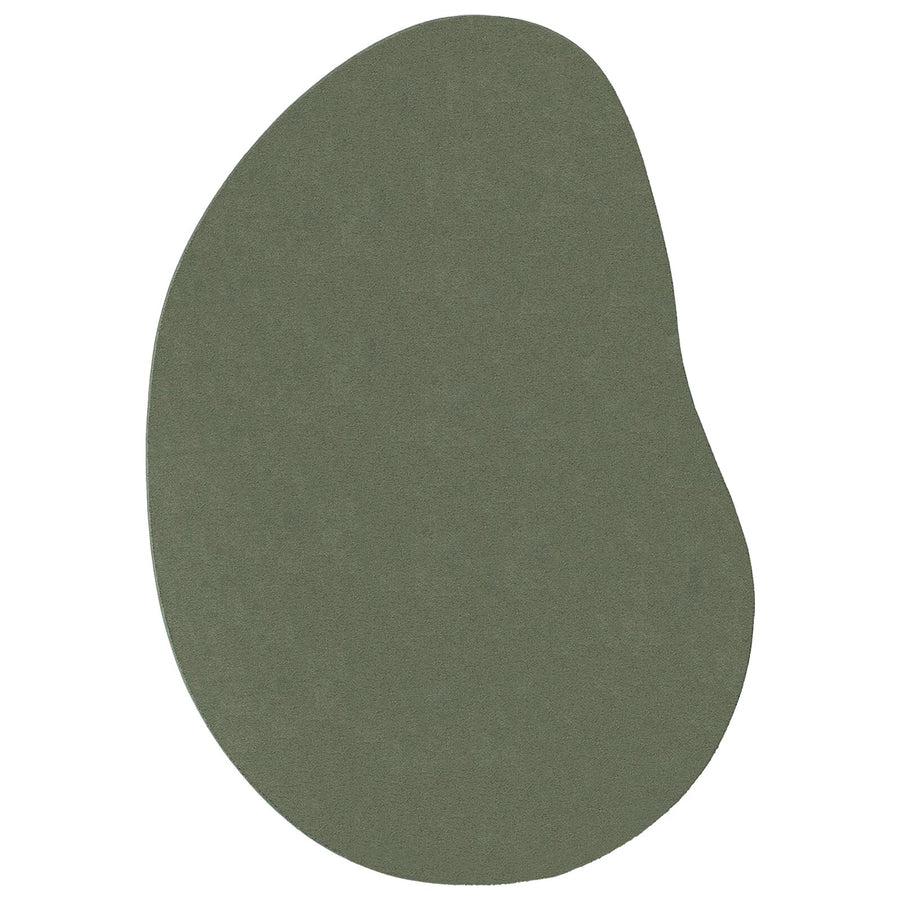 Area Tapijt Polyester Antislip Bosgroen 140 x 200 cm Ovaal-Druppel