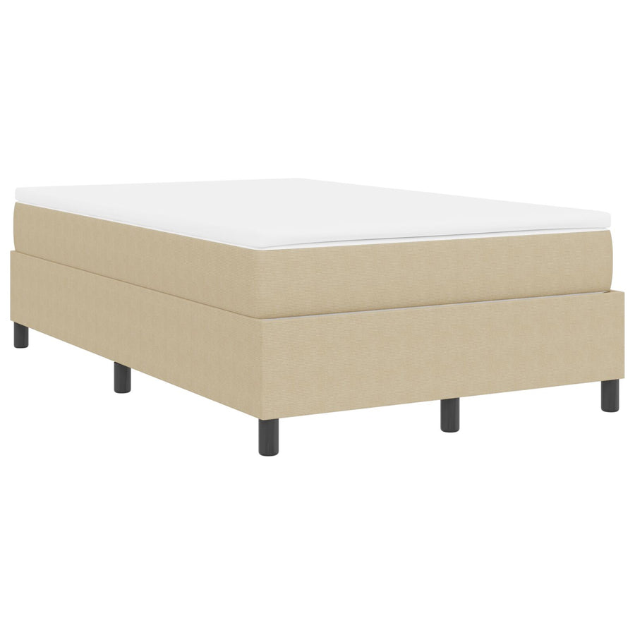 Boxspring Bed Met Matras Lichtgroen Grijs Klein Tweepersoons Corduroy Stof