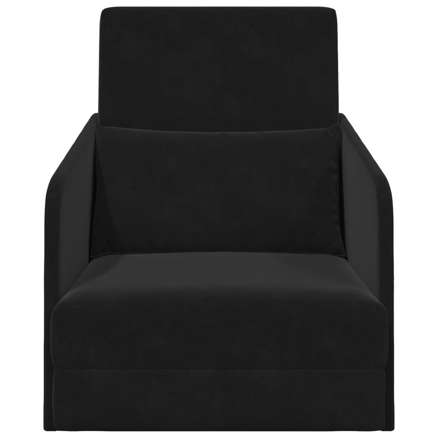 Vloer Sofa Bed 2-In-1 65X80X83 Cm Velvet Zwart