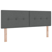 Hoofdbord Knopen Tufted Stof Donkergrijs 160 cm Laag hoofdbord