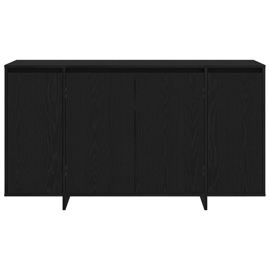 Zwart Eiken Dressoir Zwart Eiken Houtfineer 135 X 41 X 75 Cm