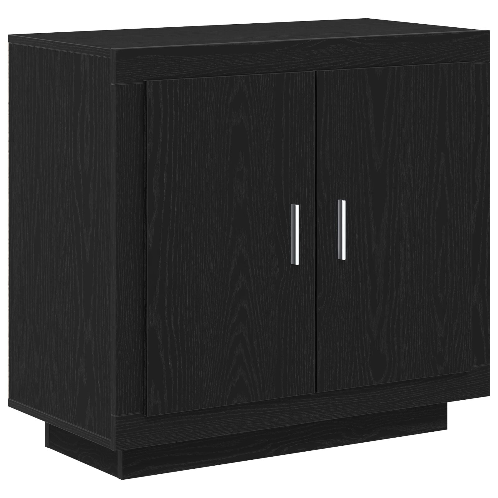 Sideboard 80X40X75 Cm Gelaagd Hout Zwart eiken