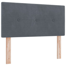 Hoofdbord Knopgeplooid Velvet Donkergrijs 90 cm Laag hoofdbord