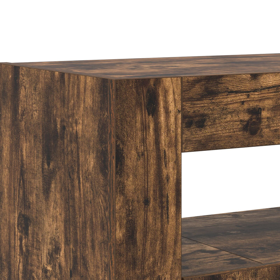 Dressoir Samengesteld Hout 116 X 30 X 75 Cm Gerookt Eiken
