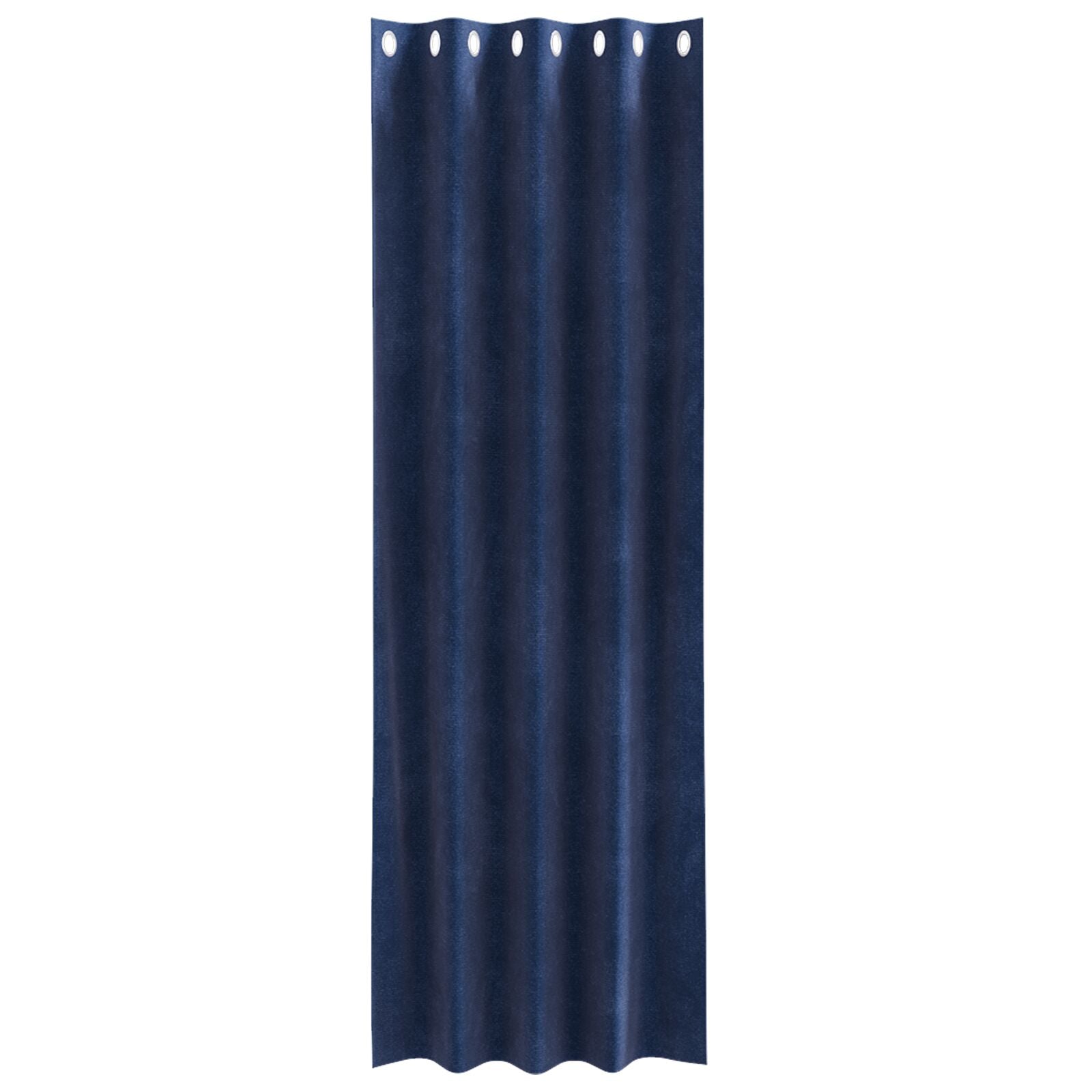 Zwarte Verduisteringsgordijnen 2 Stuks Fluweel Donkerblauw 140 x 245 cm met oogjes