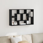 Wandplank 85x16x52.5 cm zwart eiken