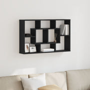 Wandplank 85x16x52.5 cm zwart eiken