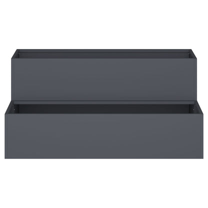 Tuinplanter 2-Niveau Plastic 100 x 60 x 45 cm Anthraciet