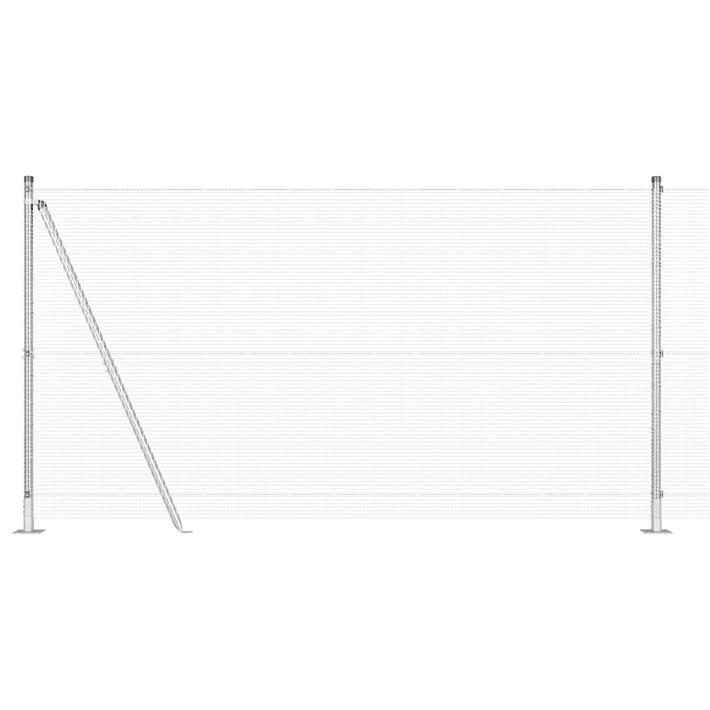 Gelaste Draadhek Met 13 Flanged Posts 1.2X25 M Gegalvaniseerd Staal Gegalvaniseerd Staal