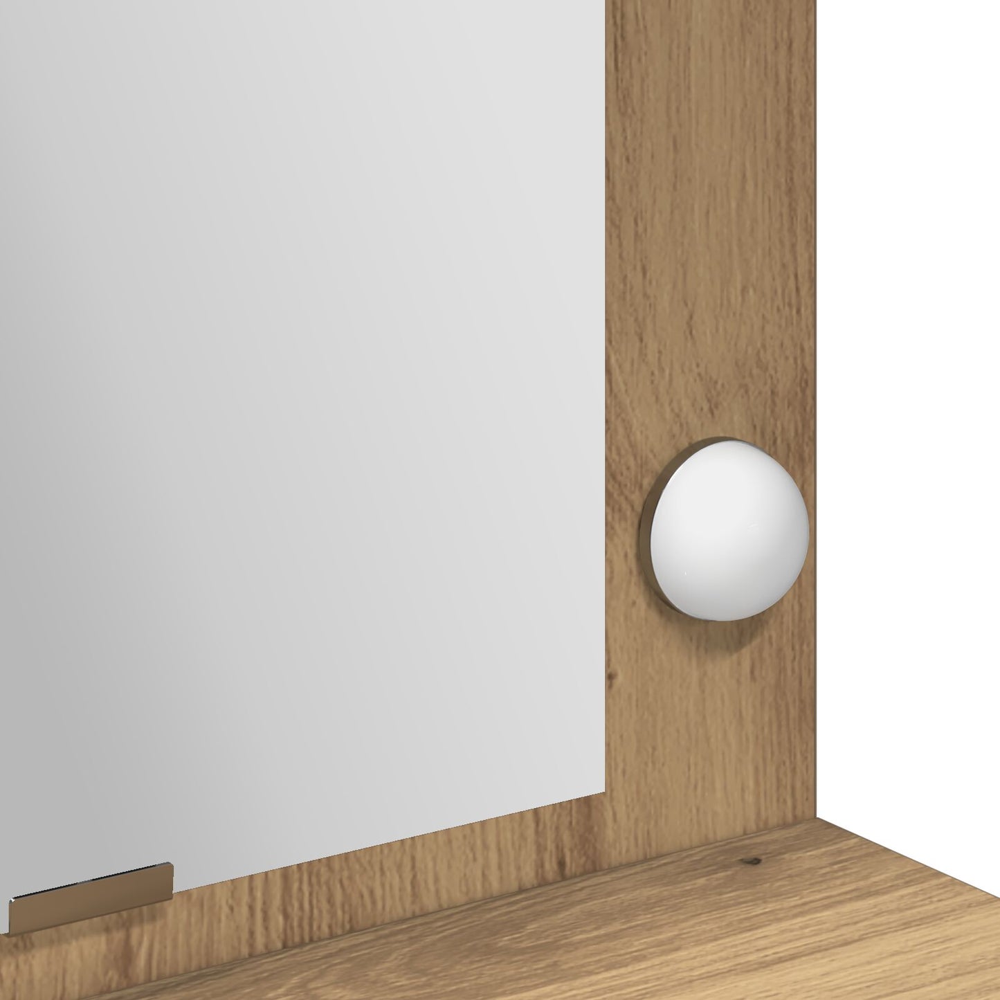 Make-Up Tafel Met Led Lichten In , Ambachtelijk eiken 100 x 41 x 135 cm