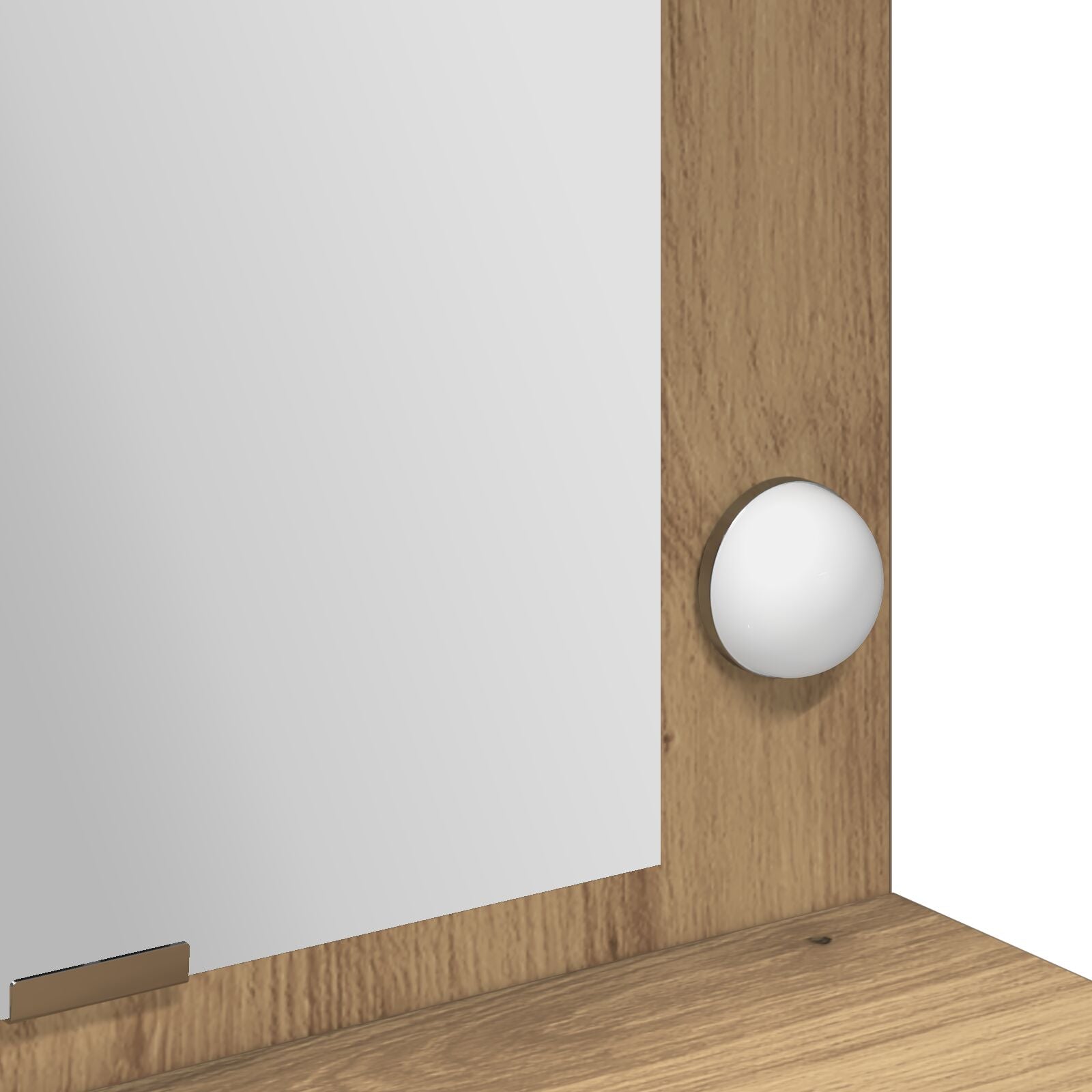 Make-Up Tafel Met Led Lichten In , Ambachtelijk eiken 100 x 41 x 135 cm