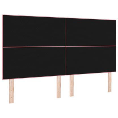 Hoofdbord Met Knopen Fluweel Roze 180 cm Hoog hoofdbord