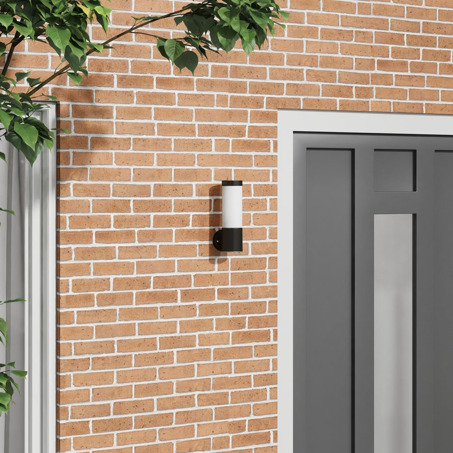 Buiten Wandlamp Rvs Ip44 1 Zwart zonder sensor