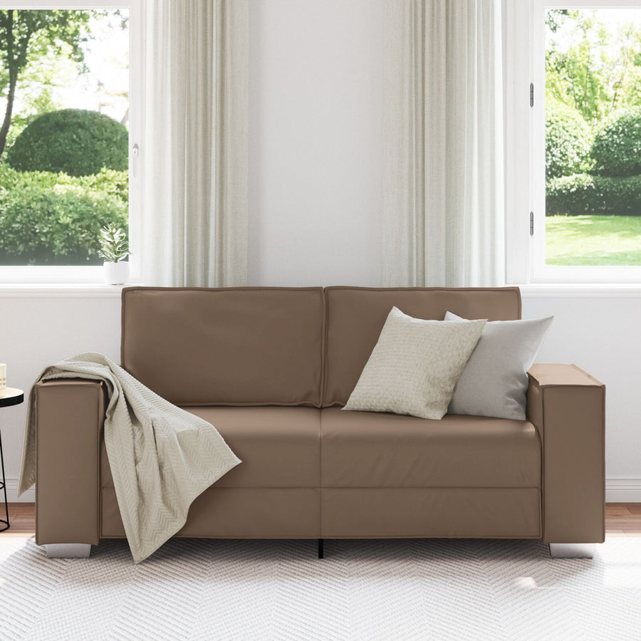 Loveseat Sofa Kunstleer Cappuccino 140 cm