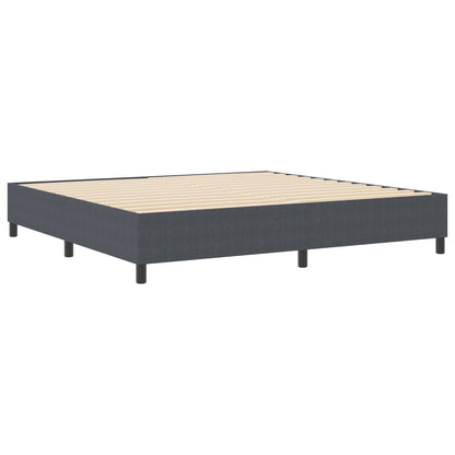 Boxspringbed Corduroy Stof Donkergrijs 200 x 200 cm