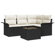 4-Delige Tuin Sofa Set Met Kussens Bruin Poly Rattan