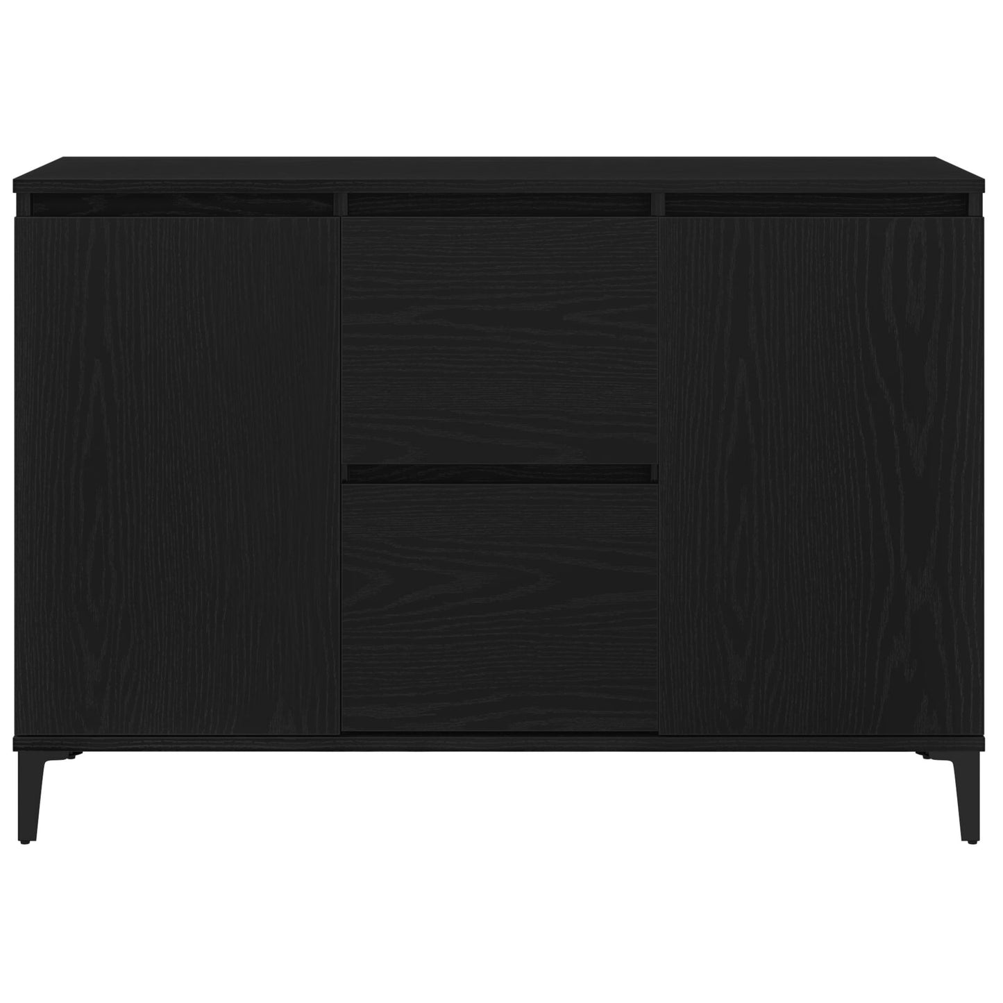 Dressoir Zwart Eiken 104X35X70 Cm Gegarandeerd Hout