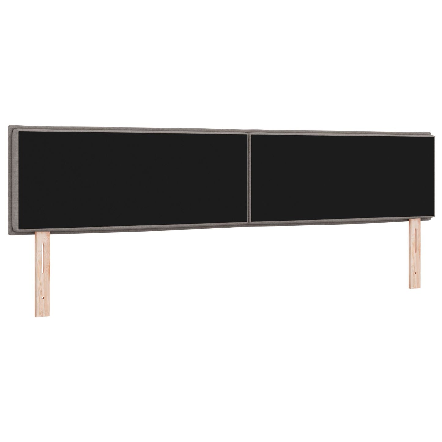 Hoofdbord Lijnen Ontwerp Stof Taupe 200 cm Laag hoofdbord
